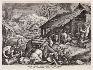 Winter - Hyems (The Four Seasons) by Johann Sadeler I