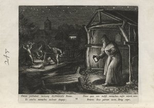 Elphegus, plate 18 of 25 from the series Trophaeum Vitae Solitariae (Male Hermits)