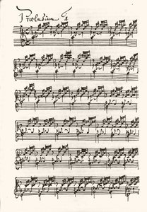 Page of a sheet music for Johann Sebastian Bach