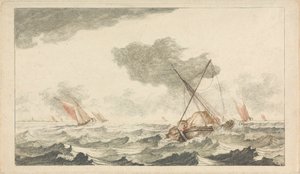 Castles, Ruins and Seascapes - Six Colored Engravings by Johann Teyler