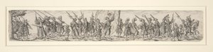Marching Soldiers with a Standard Bearer by Johann Theodor de Bry