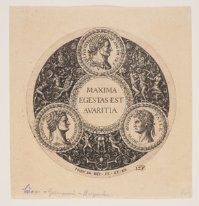 Greatest Greed is Avarice, Design for a Footed Dish by Johann Theodor de Bry