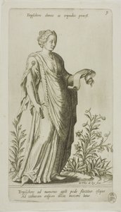 Terpsichore, Muse of Dance, plate 9 from Parnassus Biceps
