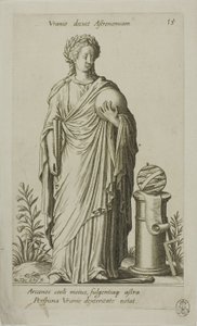 Urania, Muse of Astronomy, Plate 15 from Parnassus Biceps