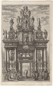 Frontispiece with Triumphal Arch with Christ and the Apostles