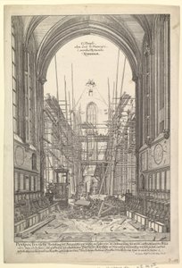 View of the Church of the Franciscans in Nuremberg under Reconstruction, from the series V. by Johann Ulrich Kraus