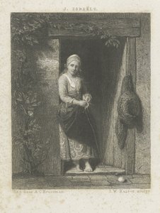 Young Woman with Knitting