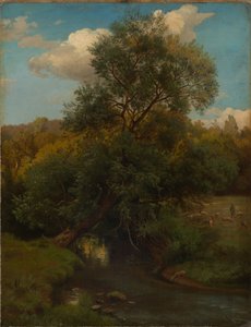 By the Brook by Johann Wilhelm Schirmer