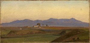 View from the Roman Campagna to the Sabine Mountains by Johann Wilhelm Schirmer