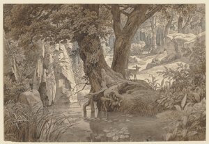 Forest Landscape by Johann Wilhelm Schirmer