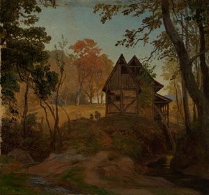 Watermill by Johann Wilhelm Schirmer