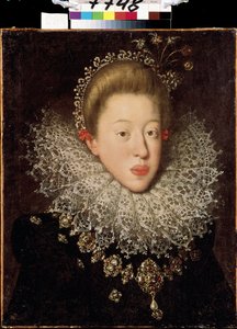 Portrait of Anne of Austria (Anne of Habsburg or Tyrol), Empress of the Holy Roman Empire