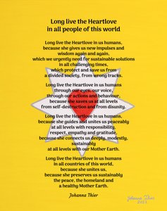 Long live the Heartlove in all people of this world - Version 1 by Johanna Thier