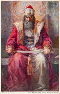 Saul Broods and Plots Against David by Johannes Adolf Tillack