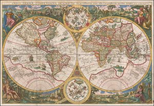 1596 Map of the World - Orbis Terrae Compendiosa Descriptio