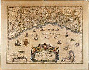 Republic of Genoa, Map by Jan Baptist Vrients, Copper engraving by Johannes Baptista Vrints