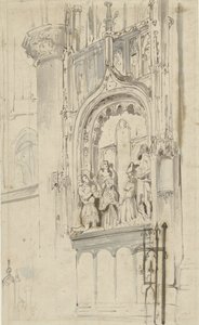 Tomb Monument of Engelbrecht I of Nassau, in the Grote Kerk in Breda by Johannes Bosboom