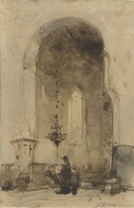 Interior of the Geertekerk in Utrecht by Johannes Bosboom