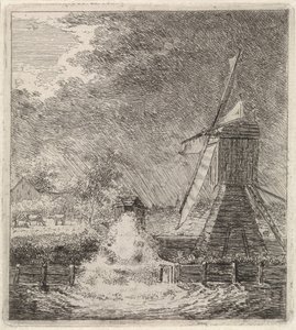 Landscape with Watermill by Johannes Christiaan Janson