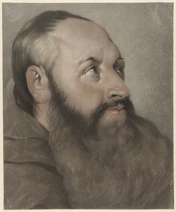Monk, Facing Right, Looking Up
