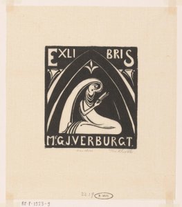 Ex Libris of Gerrit-Jan Verburgt by Johannes Frederik Engelbert ten Klooster (signed by artist)
