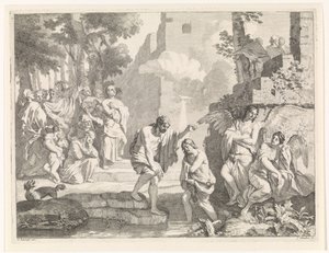 Baptism of Christ (Biblical, Mythological, and Allegorical Representations) by Johannes Glauber
