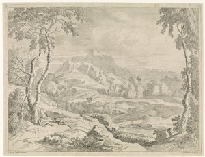 Landscape with Shepherds (Landscapes after Gaspar Poussin) by Johannes Glauber