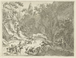 Mountain Landscape with Shepherds and Cattle