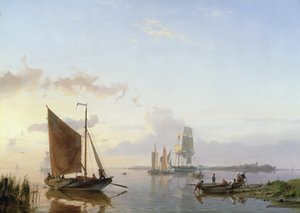 Sailing Vessels in an Estuary