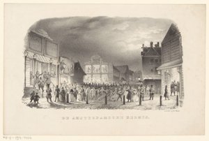 Fair on the Butter Market in Amsterdam by Johannes Hilverdink