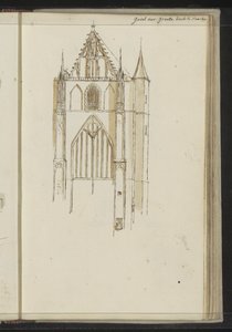 Facade of the Grote Kerk in Haarlem by Johannes Huibert Prins