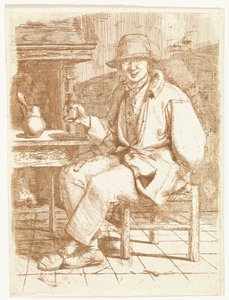 Laughing Man with Glass in Hand by Johannes Huibert Prins