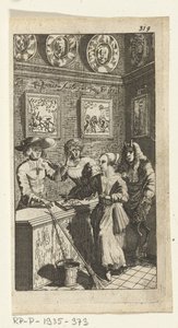 Caricature for Simon de Vries, Seven Devils Ruling and Serving the Modern Maids, Amsterdam, 1682