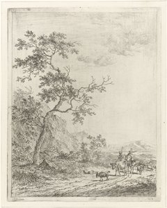 Mountainous Landscape with Shepherd, Shepherdess, and Cattle