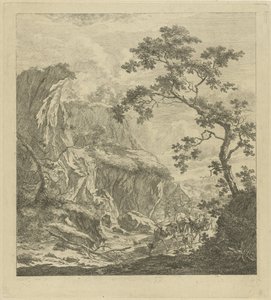 Mountainous Landscape with Cattle by Johannes Janson