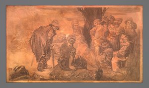 Group of Men and Women by a Tree by Johannes Josephus Aarts