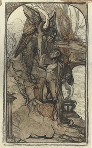 Oedipus and the Sphinx by Johannes Josephus Aarts