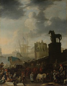 The Climbing of the Capitol with the Grey Horse of the Newly Elected Pope by Johannes Lingelbach