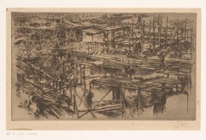 Construction Site with Scaffolding by Johannes Löhr