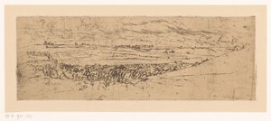 Rolling Landscape with Village by Johannes Löhr