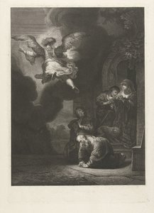 The Angel Leaves Tobias and His Family by Johannes Pieter de Frey