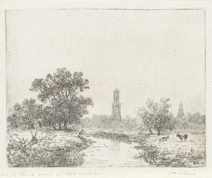 View of Utrecht(?) by Johannes Pieter van Wisselingh