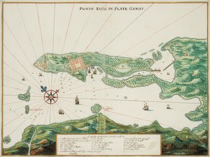 Map of Puerto Rico by Johannes Vingboons