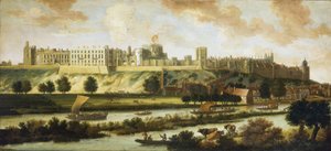 View of Windsor Castle and the surrounding panorama, with description of the park and activities on the river by Johannes Vorsterman