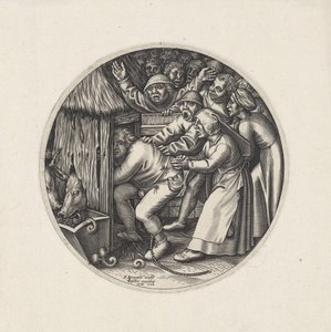 The Pig Must Stay in Its Pen by Johannes Wierix