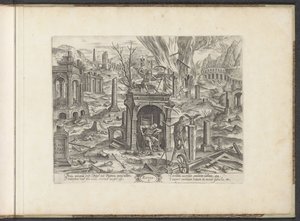 Age from 80 Years to Death; The Ruin (title on object: Ruyne) (series title: Six Ages of Man / Six Orders of Architecture) (series title: Theatrum Vitæ Humanæ)