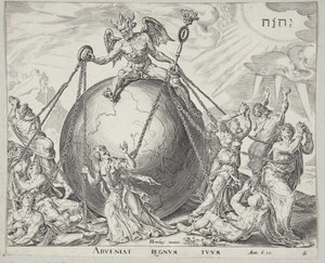 Man Striving to Deliver Himself from the Reign of the Devil by Johannes Wierix