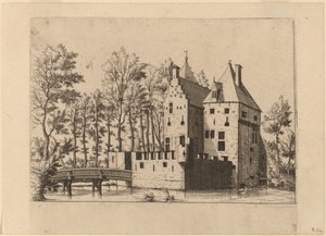 Castle with Lift-Bridge by Johannes and Lucas van Doetechum after Master of the Small Landscapes