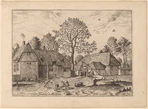Farms with Draw Well by Johannes and Lucas van Doetechum after Master of the Small Landscapes