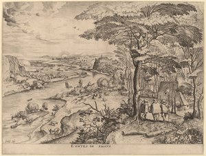 The Pilgrims to Emmaus by Johannes and Lucas van Doetechum after Pieter Bruegel the Elder